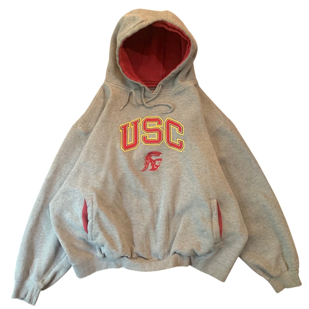 Champs USC Trojans Hoodie Mens 2XL Gray Maroon
